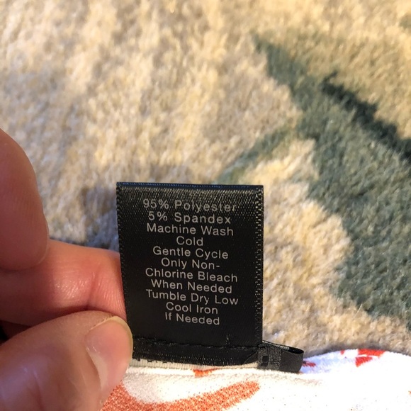 Ann Taylor White/Orange Tropical Print - Picture 8 of 8